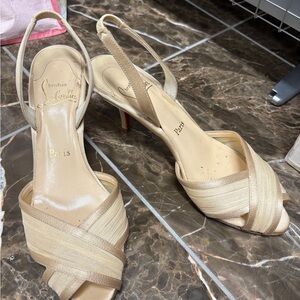 Christian Louboutin peep toe heels